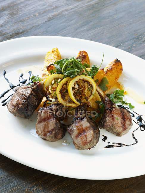Grilled Baby Lamb Chops — Stock Photo