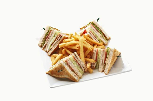 Sándwiches tostados triángulos - foto de stock