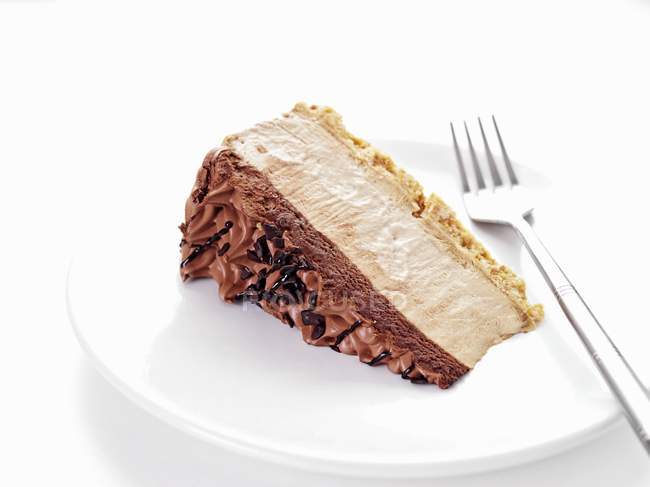 Chocolate mousse cake — Stock Photo