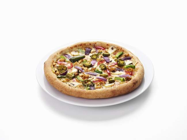 Pizza de frango tikka — Fotografia de Stock