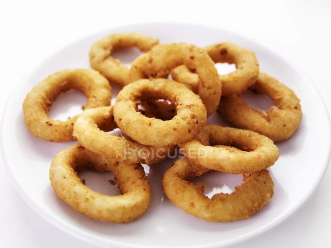 Deep fried onion rings — Stock Photo