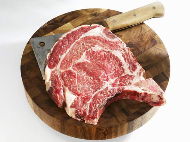 Raw Porterhouse steak — Stock Photo
