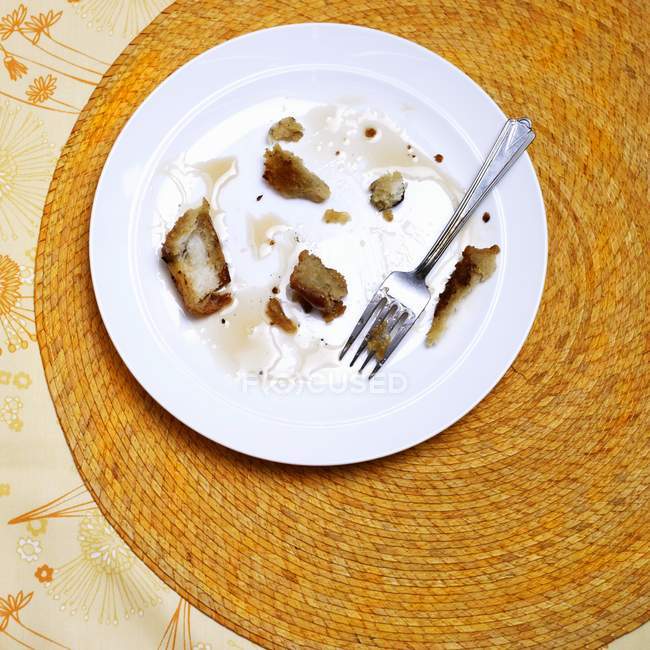 Restos de tostadas francesas - foto de stock