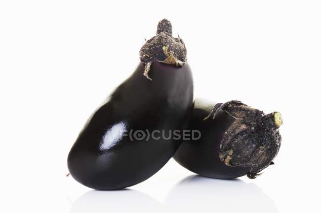 Beringelas negras maduras — Fotografia de Stock