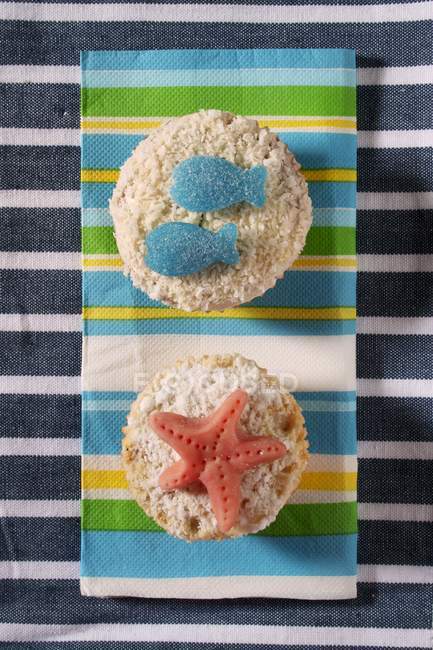 Cupcakes mit Meeresfrüchten — Stockfoto