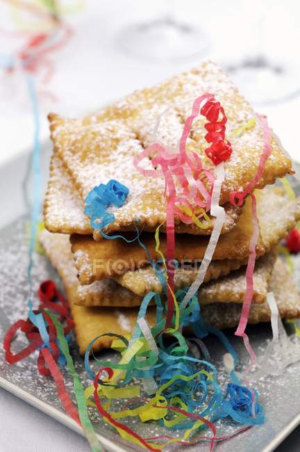 Fried Italian carnival biscuits — Stock Photo