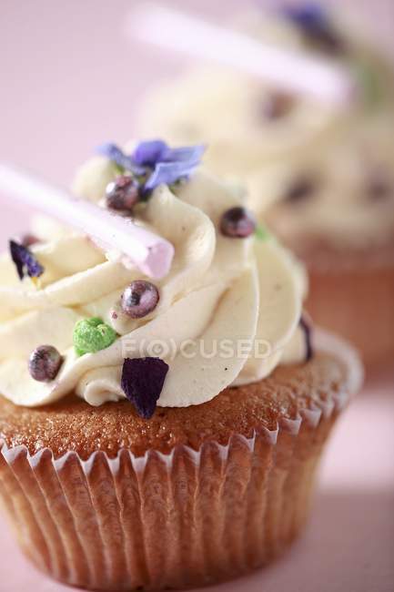 Cupcake al sapore di vaniglia — Foto stock