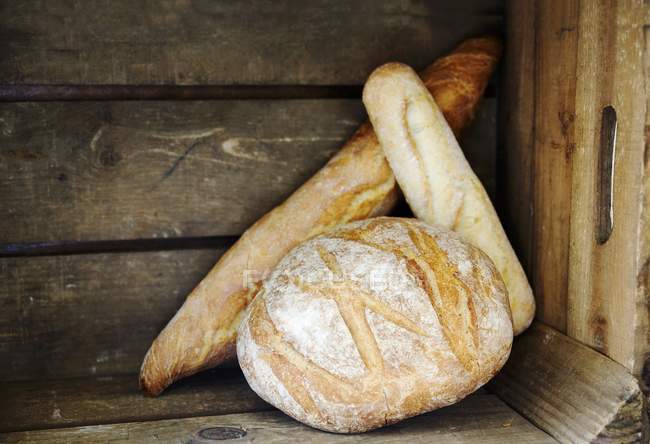 Французский белый хлеб — стоковое фото