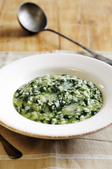 Risotto di spinaci e parmigiano — Foto stock
