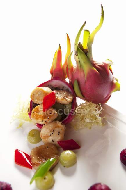 Pitaya Mejillones fritos - foto de stock