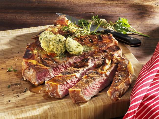 Grilled Porterhouse steak — Stock Photo