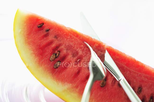 Yellow-skinned watermelon — Stock Photo