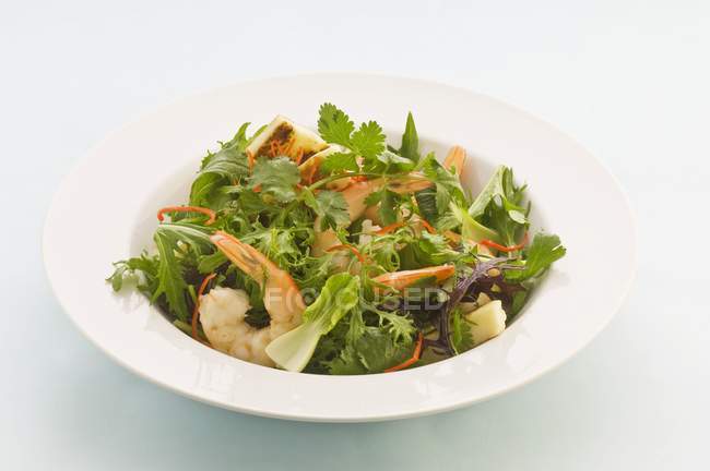 Salada de camarão e halloumi — Fotografia de Stock