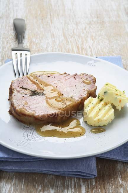 Жареная свинина с цитрусовым маринадом — стоковое фото