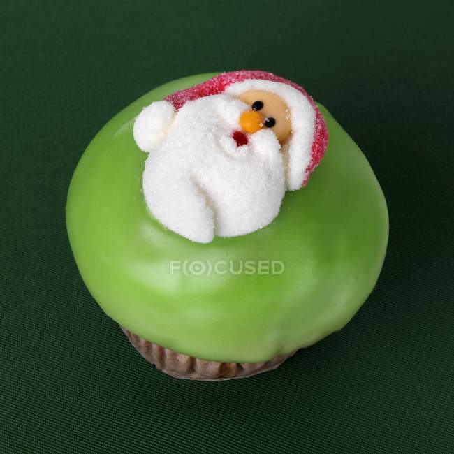 Cupcake mit Weihnachtsdekoration des Vaters — Stockfoto