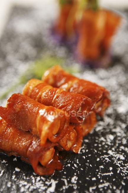 Ham roll dish — Stock Photo