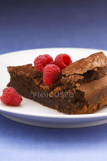 Pezzo di torta al cioccolato senza farina — Foto stock