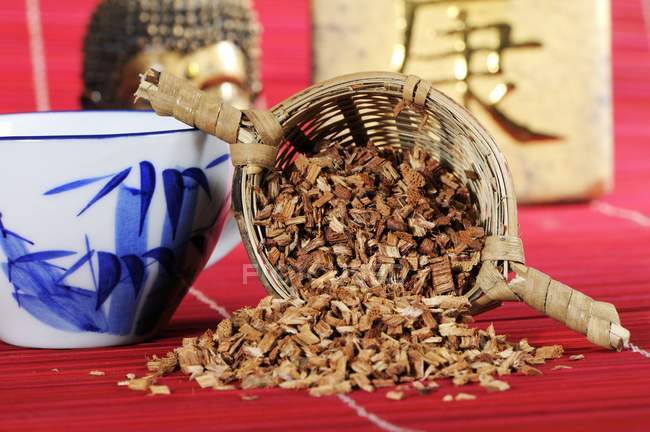 Millettia caule em filtro de chá — Fotografia de Stock
