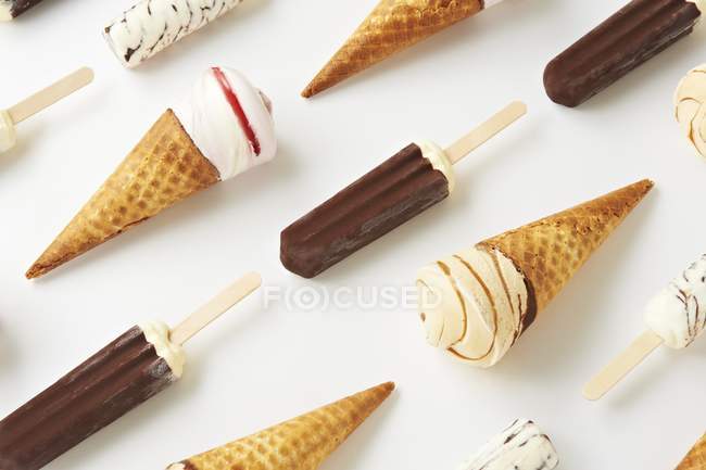Diverses crèmes glacées — Photo de stock