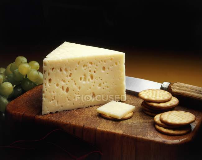 Baby Swiss Cheese Wedge — Stock Photo