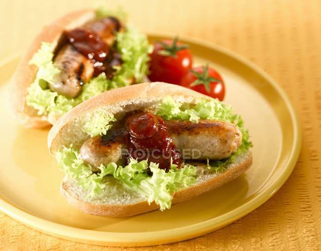 Сэндвич с соусом — стоковое фото