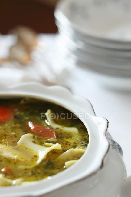 Chicken noodle soup — Stock Photo