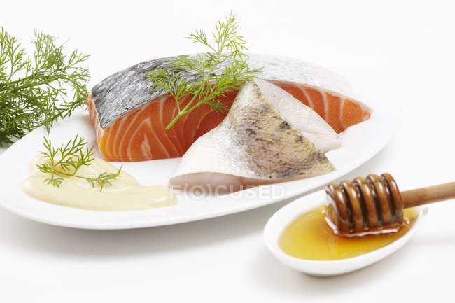 Ingredients for fish strudel — Stock Photo