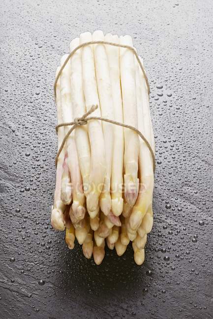 Bundle of white asparagus — Stock Photo