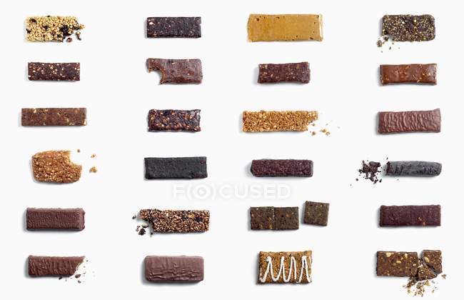 Assortment of granola bars — Stock Photo