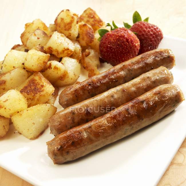 Roasted Breakfast Sausages — Stock Photo