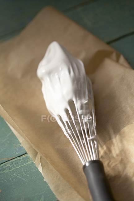 Meringue on a Whisk — Stock Photo