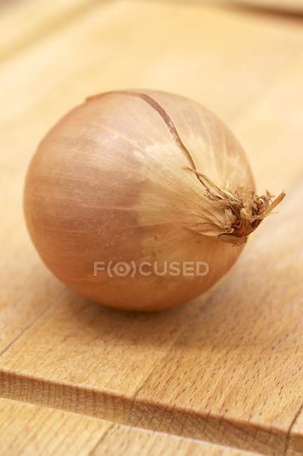 Onion on a chopping board — Stock Photo