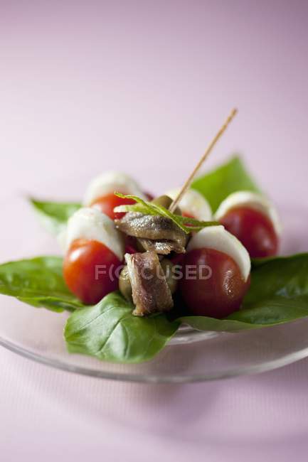 Appetiser consisting of sardines — Stock Photo