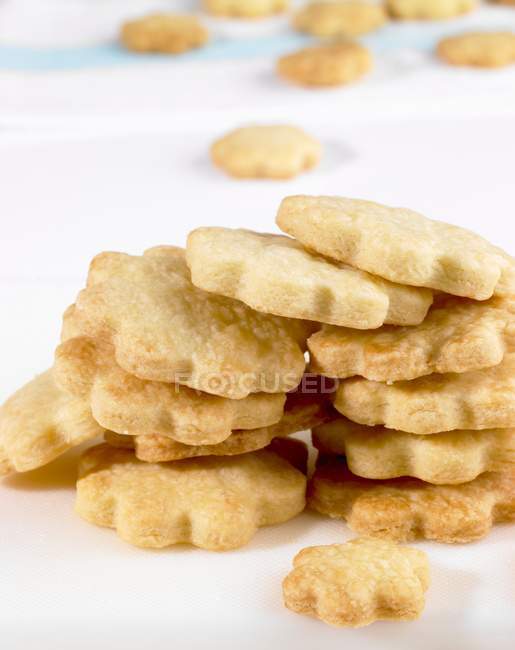 Stack of shortbread biscuits — Stock Photo
