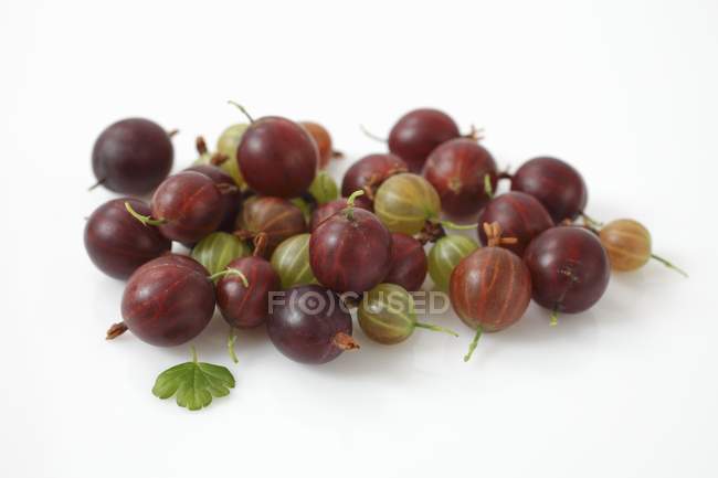 Fresh green and red Gooseberries — Stock Photo