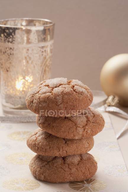 Stack of Christmas macaroons — Stock Photo