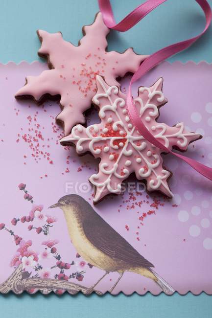 Galletas de Navidad en forma de estrella - foto de stock