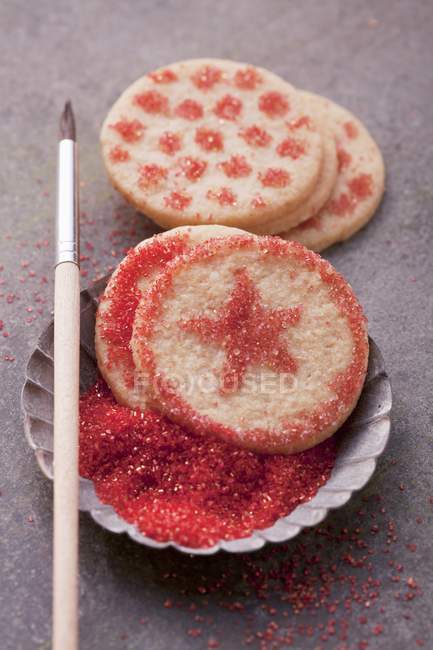 Decorated sugar biscuits — Stock Photo