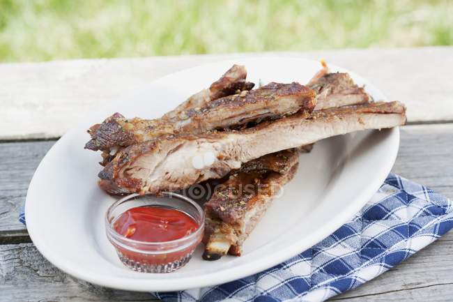 Grilled spare ribs — Stock Photo