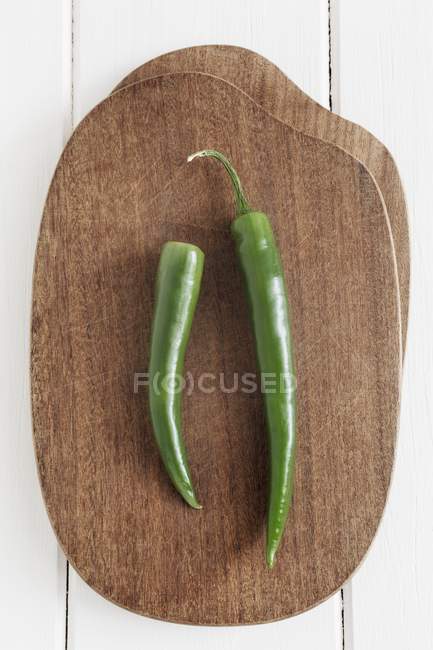 Grüne Chilischoten — Stockfoto