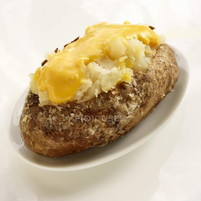 Baked Potato with Cheese — Stock Photo