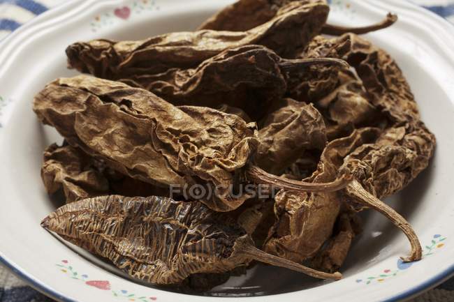 Dried Chipotle Peppers — Stock Photo