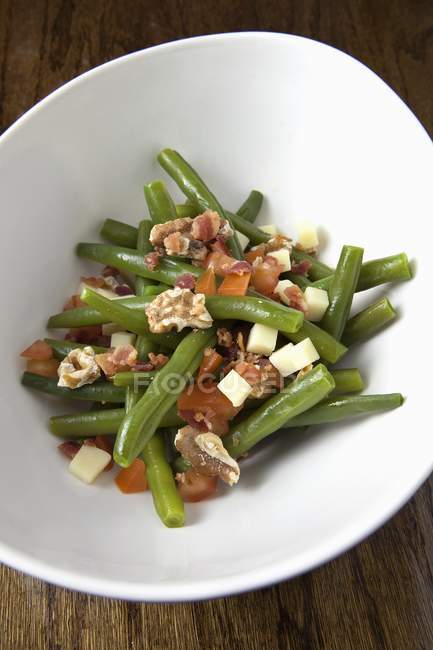Salada de feijão verde — Fotografia de Stock
