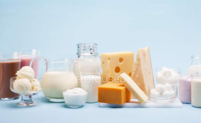 Vari prodotti lattiero-caseari — Foto stock