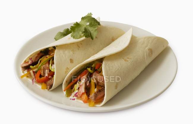 Dos Tacos de Carne - foto de stock