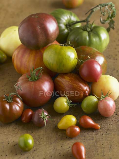 Verschiedene Tomaten als Erbstück — Stockfoto