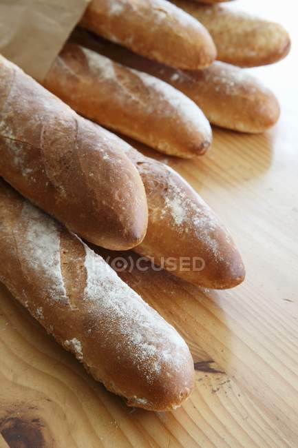 Freshly baked baguettes — Stock Photo