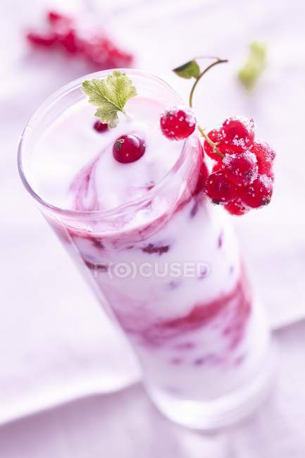 Десерт из слоистого йогурта — стоковое фото