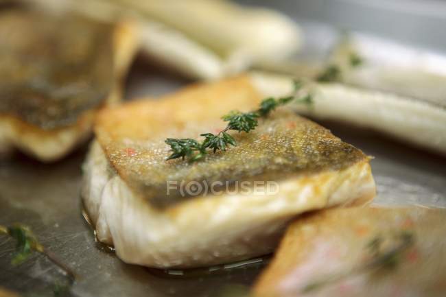 Filé de peixe char frito — Fotografia de Stock