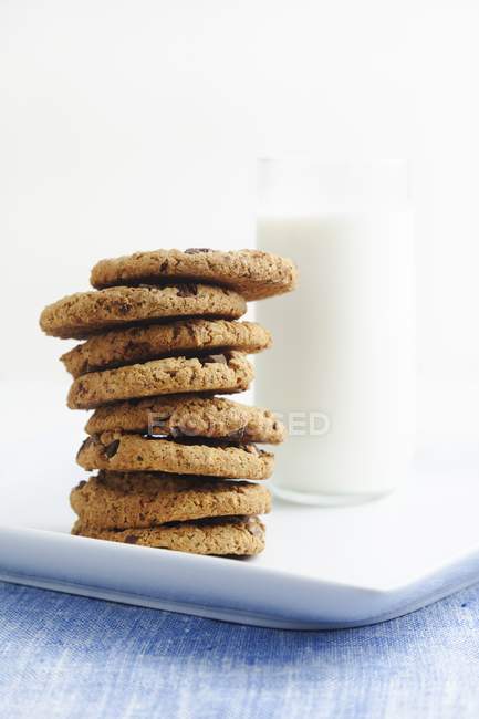 Stack of Chocolate Chip Cookies — Stock Photo
